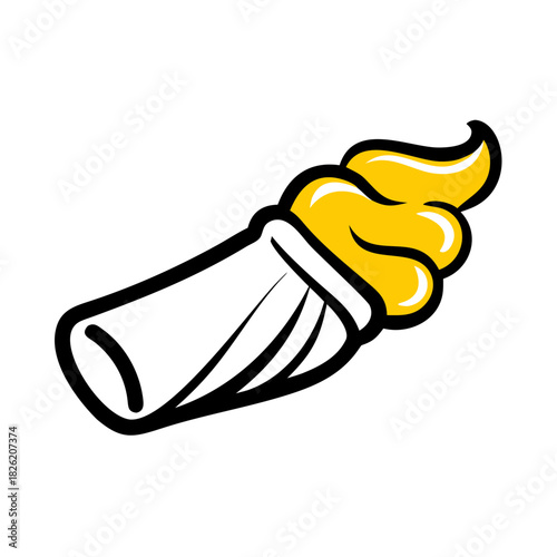 a flat gradient outline icon of shaving cream for web and graphic design