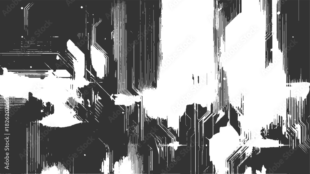 Obraz premium Abstract dark gray and white textured background with geometric shapes and lines vector