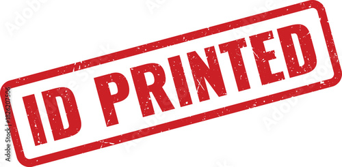 This official ID Printed red grunge rubber stamp text is suitable for various documents