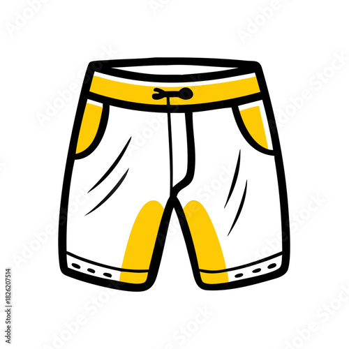 a flat gradient outline icon of shorts for web and graphic design