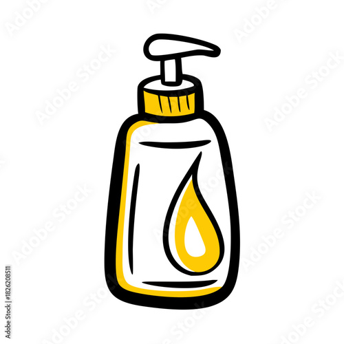 a flat gradient outline icon of a soap dispenser for web and graphic design