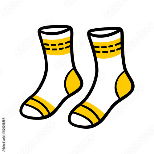 a flat gradient outline icon of socks pair for web and graphic design