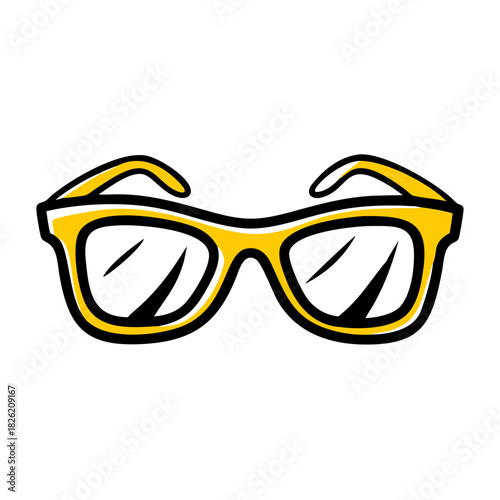 a flat gradient outline icon of sunglasses for web and graphic design