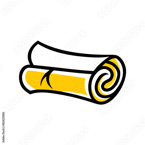 a flat gradient outline icon of a trash bag roll for web and graphic design