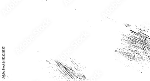 Black ink brush strokes on white background abstract texture vector 4