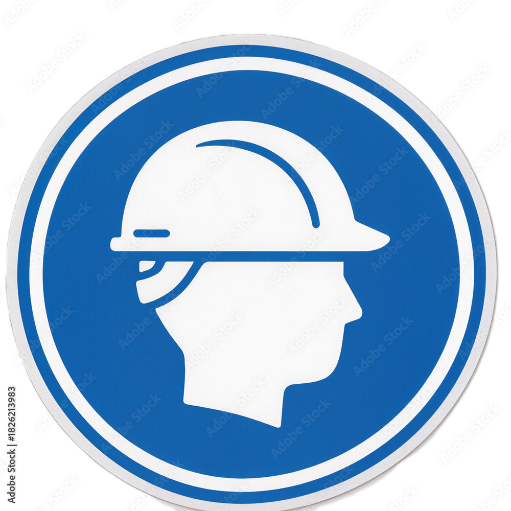 Fototapeta premium helmet information sign 