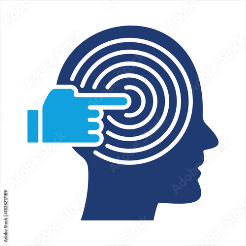 Triggers Flat Blue Icon Vector Illustration