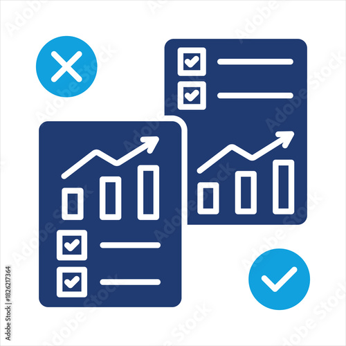 Coping Plan Flat Blue Icon Vector Illustration
