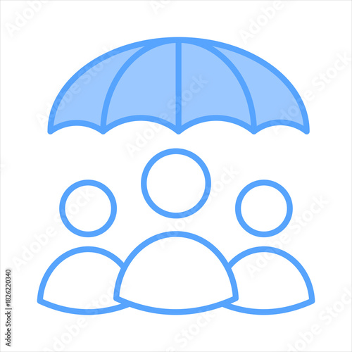 Crisis Intervention Blue Icon Vector Illustration