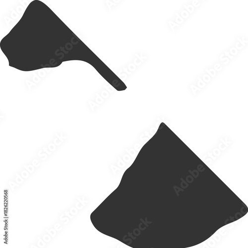 Two dark gray pixelated arrow icons pointing upwards and diagonally on a white background direction