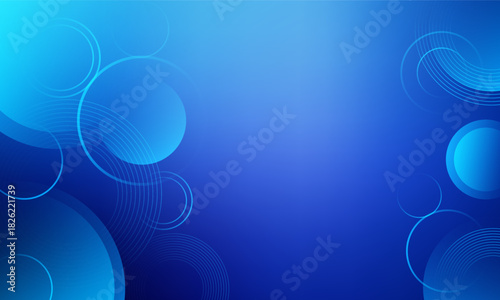 Blue futuristic background with abstract circle rings. Suitable for business, corporate, banner and backdrop.