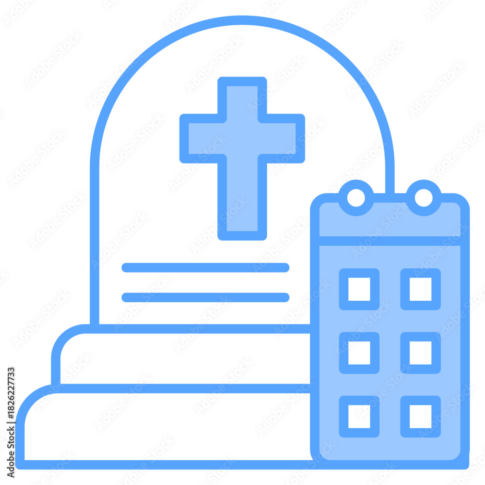 Obraz premium Bereavement Leave Blue Icon