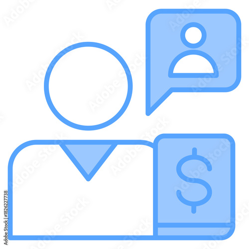 Financial Counseling Blue Icon