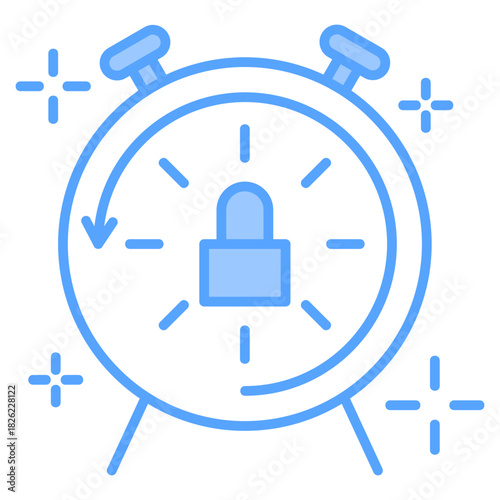 Flexible Work Schedule Blue Icon