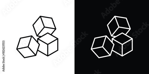 Sugar icon thin line outline concept. Linear style icon. Editable stroke. Vector