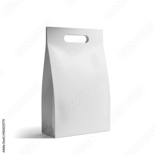 White Paper Shopping Bag with Handles