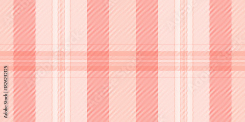 Picnic blanket plaid check fabric, mid background vector texture. Easter textile tartan seamless pattern in light and red colors.