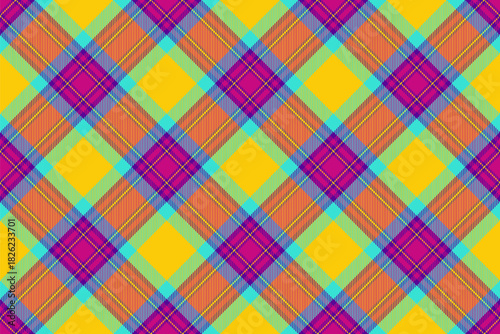 Back to school vector texture tartan, naked seamless background fabric. India textile plaid check pattern in bright and pink colors.