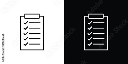 Task list icon thin line outline concept. Linear style icon. Editable stroke. Vector