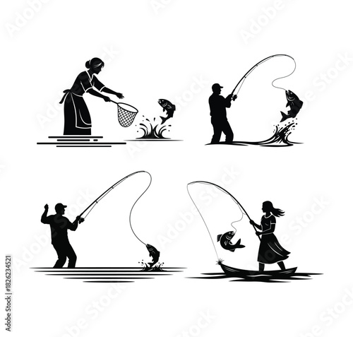 vector illustration of a skier