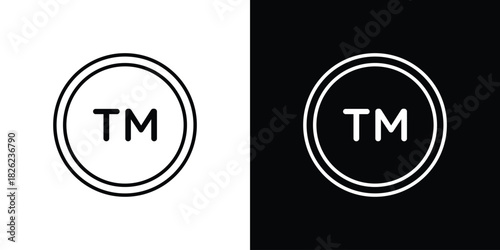 Trademark icon thin line outline concept. Linear style icon. Editable stroke. Vector