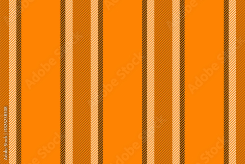 Weutral vector fabric background, marriage texture textile lines. Sover stripe pattern seamless vertical in bright and orange colors.