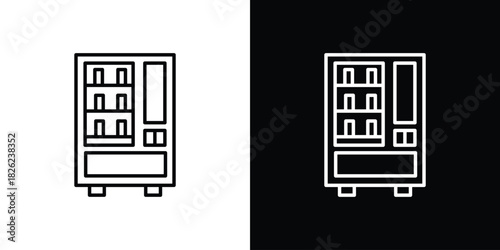 Vending machine icon thin line outline concept. Linear style icon. Editable stroke. Vector