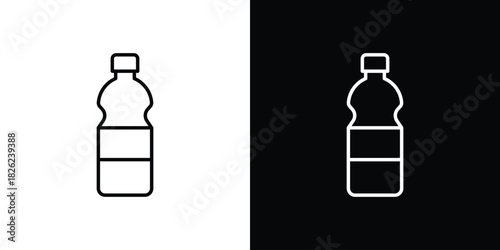 Water bottle icon thin line outline concept. Linear style icon. Editable stroke. Vector