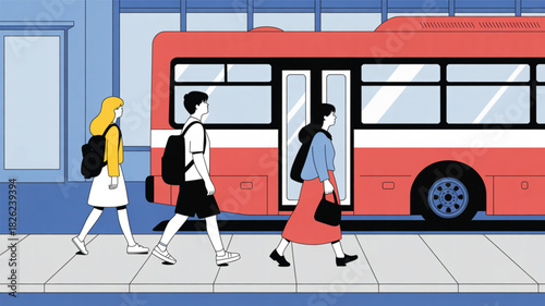 bus stop motion blur