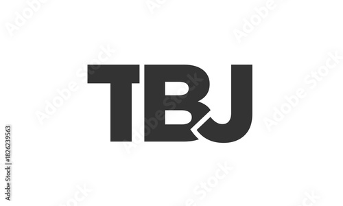TBJ logo design template with strong and modern bold text. Initial based vector logotype featuring simple and minimal typography. Trendy company identity.
