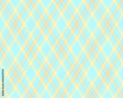 Pastel plaid pattern in soft blue and yellow tones.  Ideal for textile design, backgrounds, website design, and stationery.