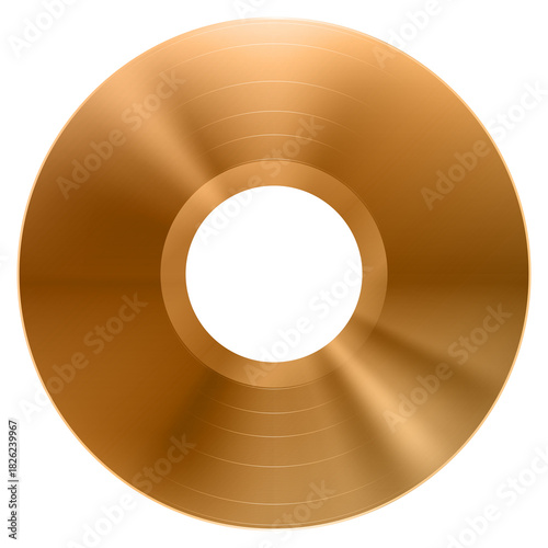 Vinyl Media Mockup Record LP Bronze Record