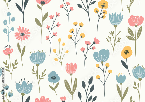 Beautiful bouquets of roses Seamless pattern. Perfect for background greeting cards and invitations of the wedding