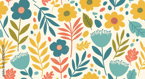 seamless pattern with flowers