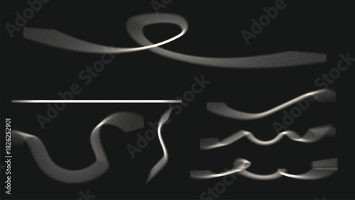 Smooth Floating Neon Smoke Lines Creating a Soft, Dreamy Flow