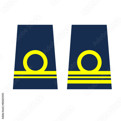 Galon de passant d'épaule de la marine belge. sous-officiers supérieurs: maître principal,  maître principal-chef