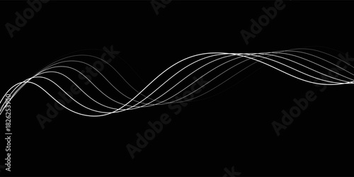 abstract elevation wavy topography strip line for concept about minimal mountain modern