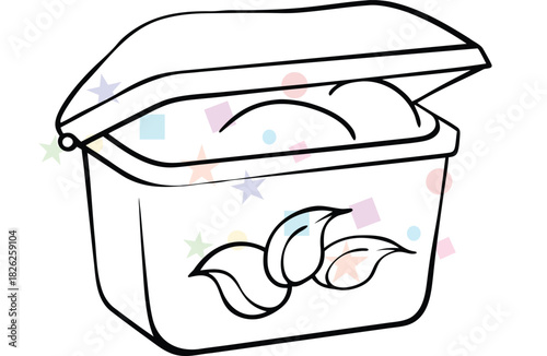 Notebook, Pen, and Plant Drawing