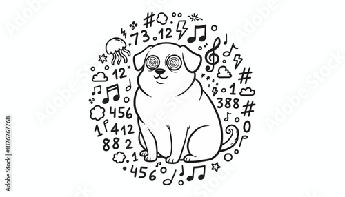 A cartoon hourglass character with antlers and a smiling face, surrounded by lightning bolts and spilling sand.