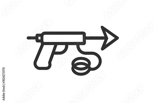 Speargun or harpoon gun equipment used for underwater fishing, diving, and marine hunting sports