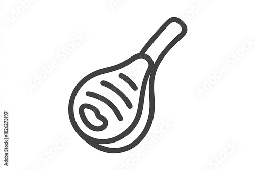 Delicious grilled meat steak or lamb chop cut on the bone ready for cooking