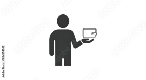 Person holding wallet, concept of financial management or wealth
