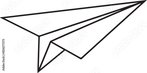 Paper Plane Outline Graphic Symbol