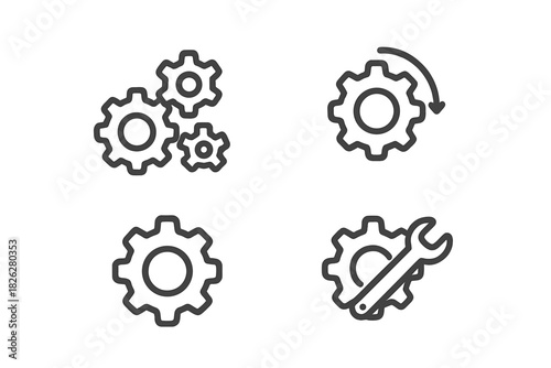 Technical symbols for mechanical settings configuration maintenance and engineering processes