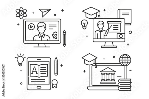 Concepts of online education, distance learning, and digital knowledge transfer for academic courses