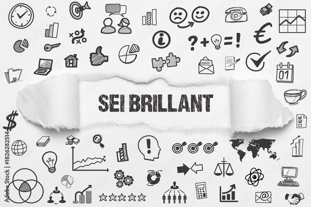 Naklejka premium Sei brillant 