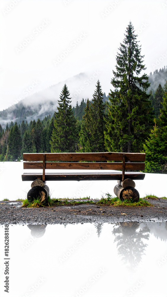 Obraz premium Sitzbank im Wald