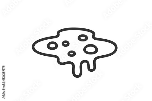 Gooey melting cheese slice with toppings dripping