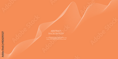 orange abstract background with curve line. Eps 10