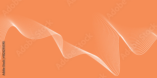 orange abstract background with curve line. Eps 10